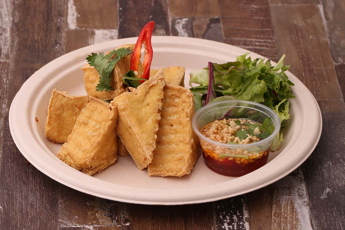 Any Tahu Goreng (Fried Tofu) dish at Warung Bali