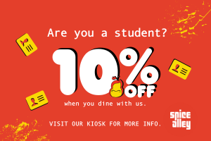 Spice Alley 10% Student Discount