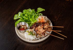 Vietnamese Lemongrass Pork Neck Skewers